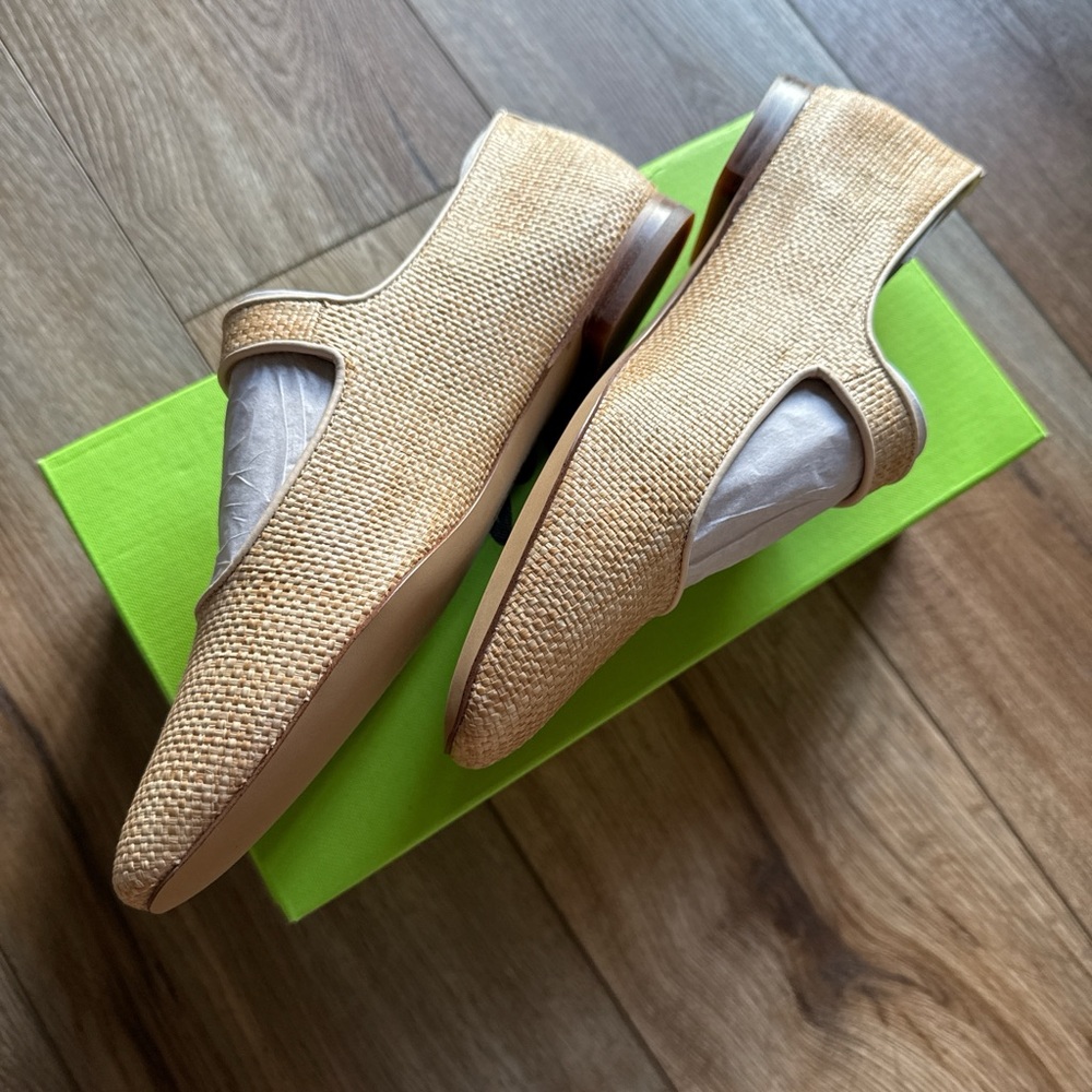 Sam Edelman Gold/Woven Mary Jane Flats Bleached/Beechwood - Picture 4 of 10